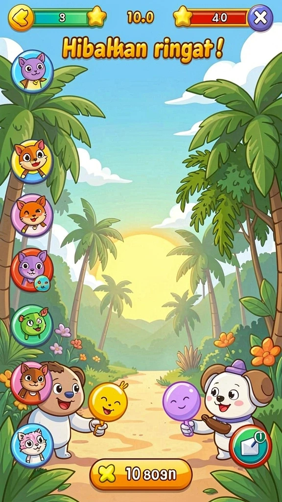 tempototo - Screenshot menunjukkan salah satu level menantang di TEMPOTOTO.